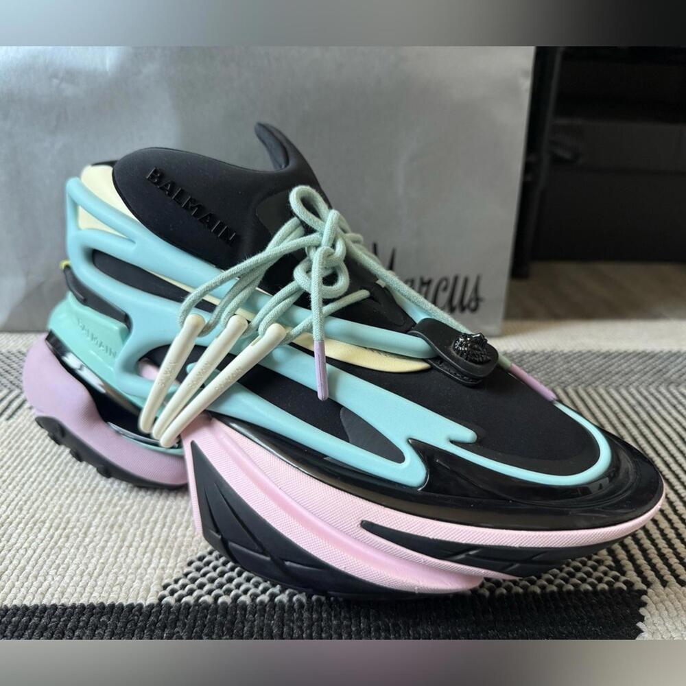 Unicorn sneakers in two-tone neoprene and leather - Picture 7 of 9